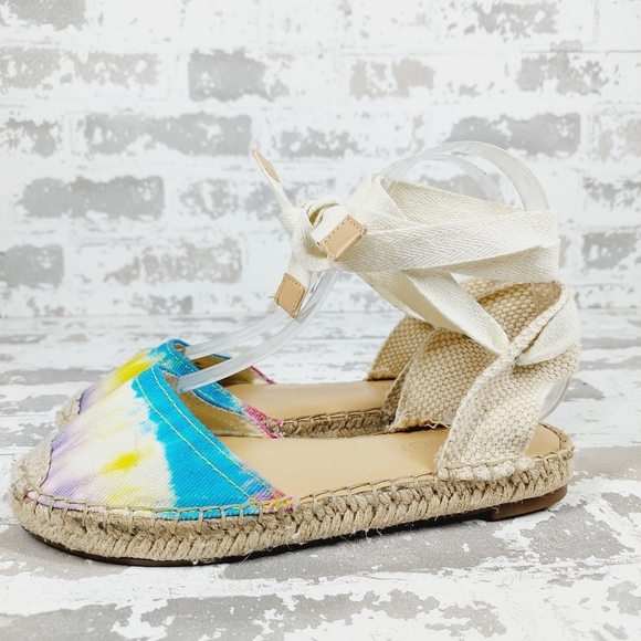 Nine West Shoes - NEW Nine West Meow 7 Womens Canvas Padded Insole Tie Dye Espadrilles M954